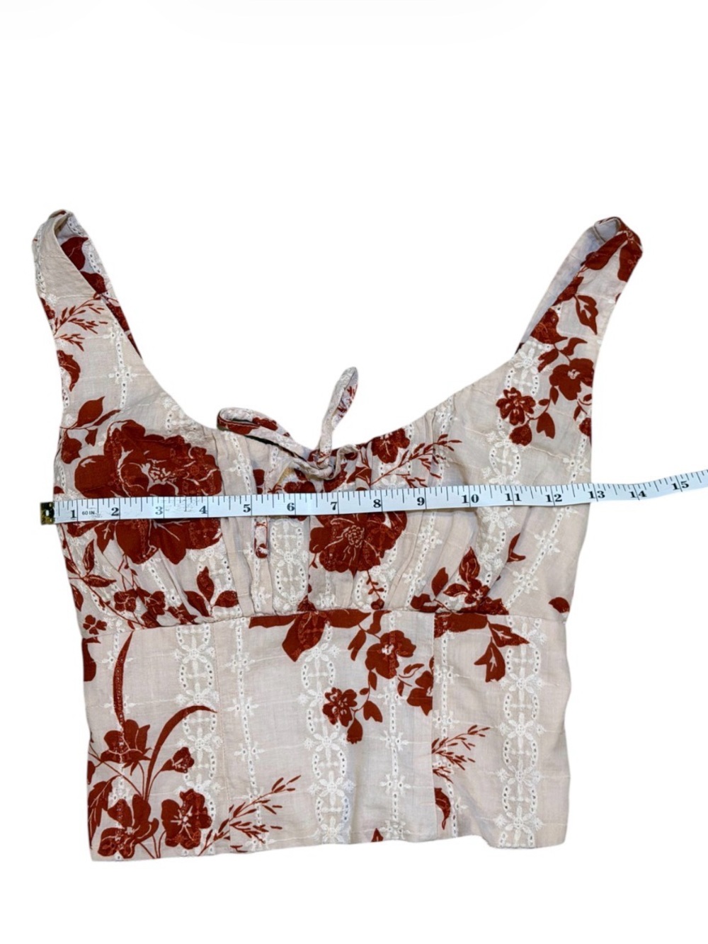 Crystal Sky Women’s Floral Tie-Front Crop Top Pink/Red